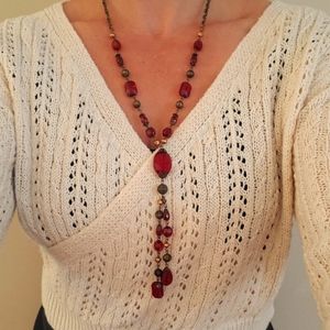 ✨️$10 w/ bundle - Beaded Y-Necklace/Lariat-style/Bridgerton Downton Abbey vibes